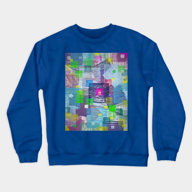 World of squares Crewneck Sweatshirt by Rene Martin